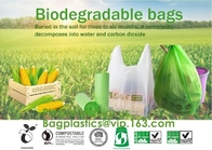 Bolsos disponibles completamente abonablees biodegradables del PLA PBAT Poo del almidón de maíz del bolso abonable del almidón de maíz, sacos, empaquetando